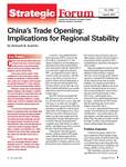 China’s Trade Opening: Implications for Regional Stability by Howard M. Krawitz