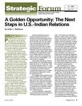 A Golden Opportunity: The Next Steps in U.S.-Indian Relations by John C. Holzman